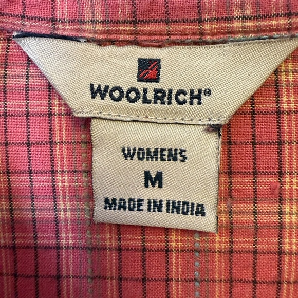 Woolrich ‘Katee’ Shirt Plaid Button Front 100% Cotton Women’s Size Medium - Picture 7 of 9